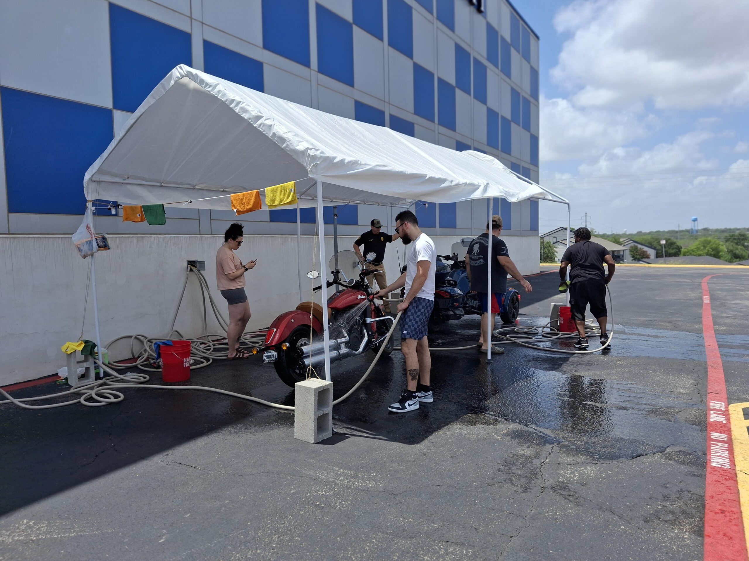 lining up the bikes