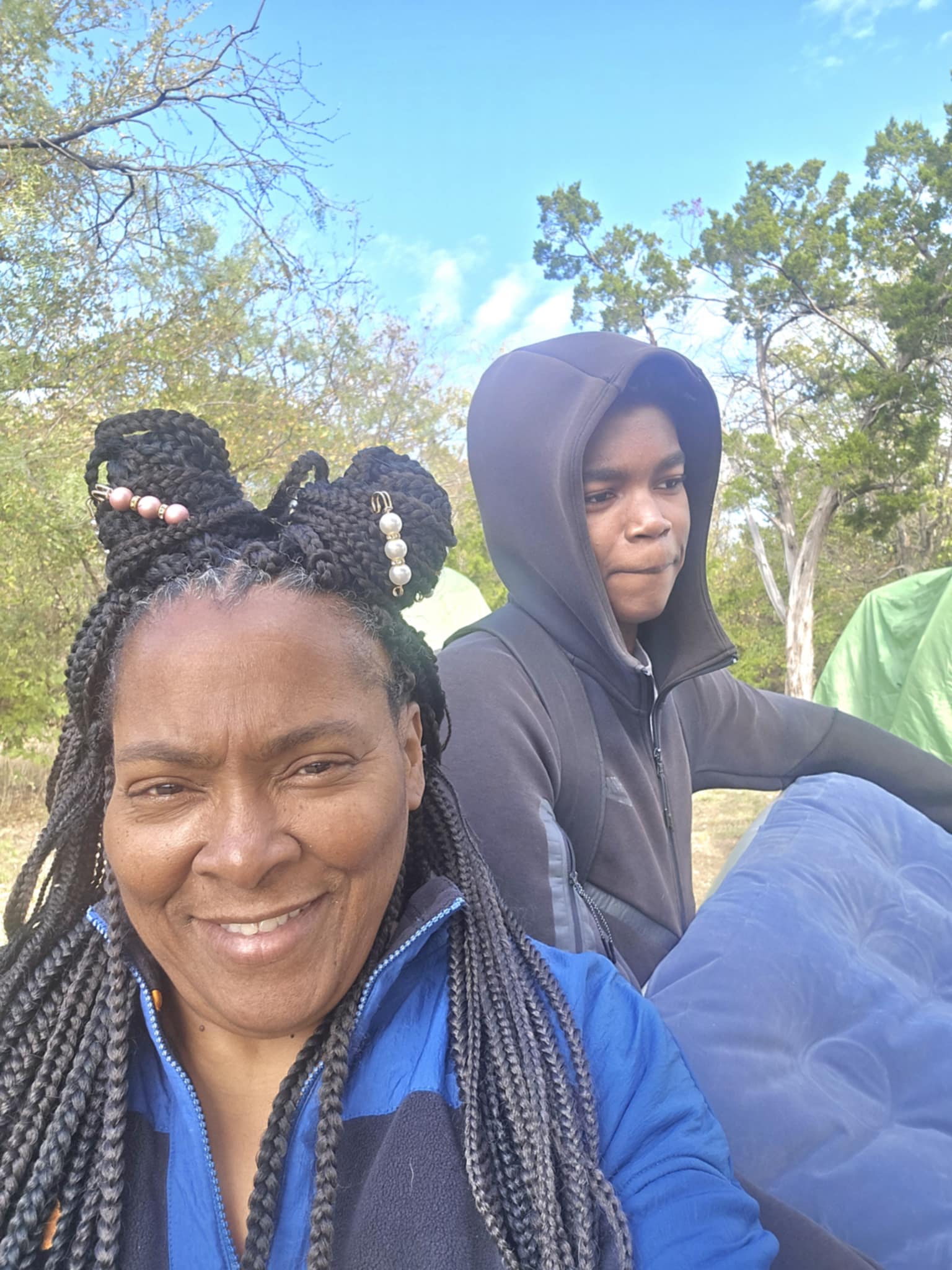 TENT IS UP. NOW FOR THE AIR MATTRESS