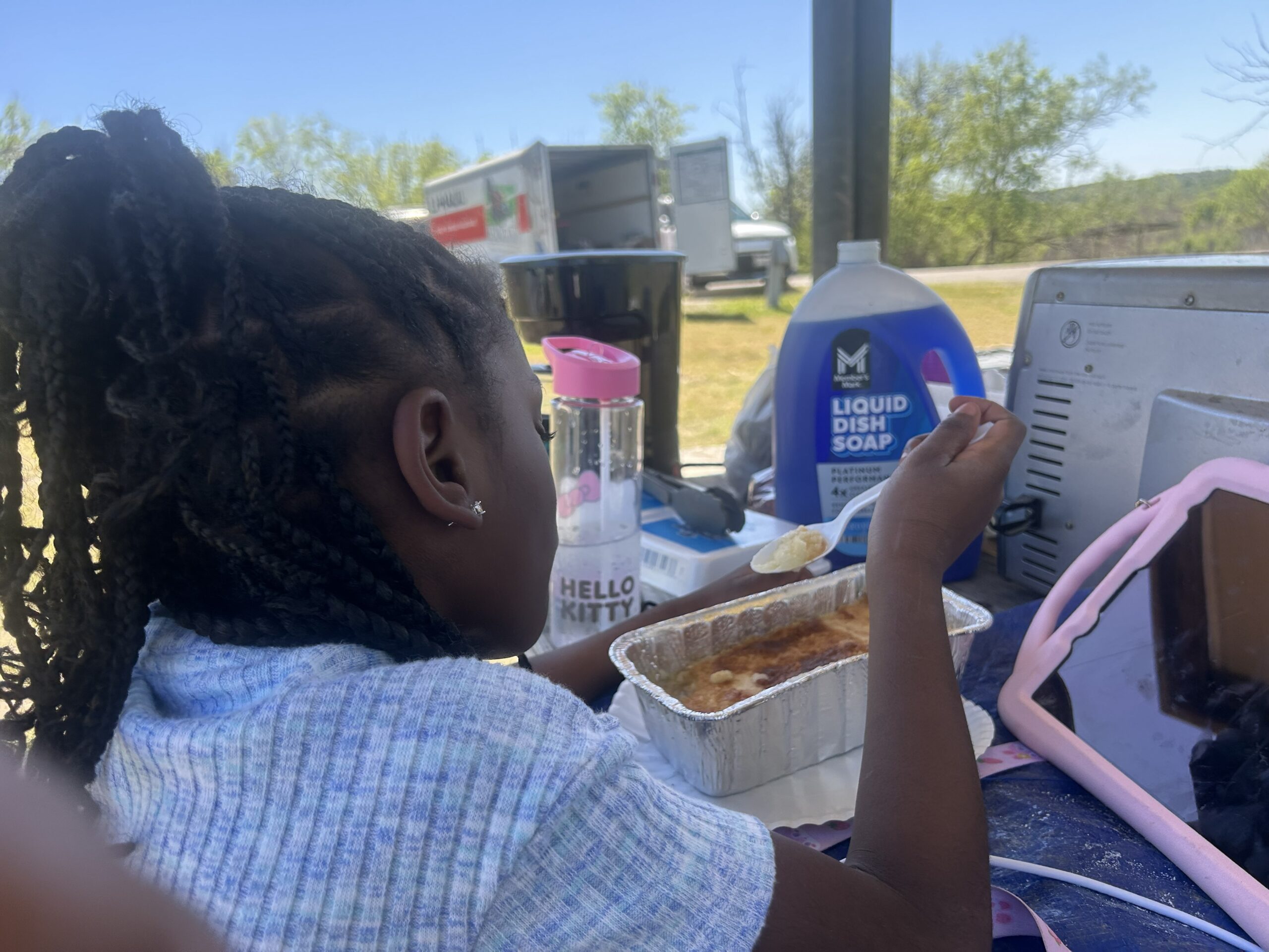 ENJOYING THE FRUITS OF HER LABOR