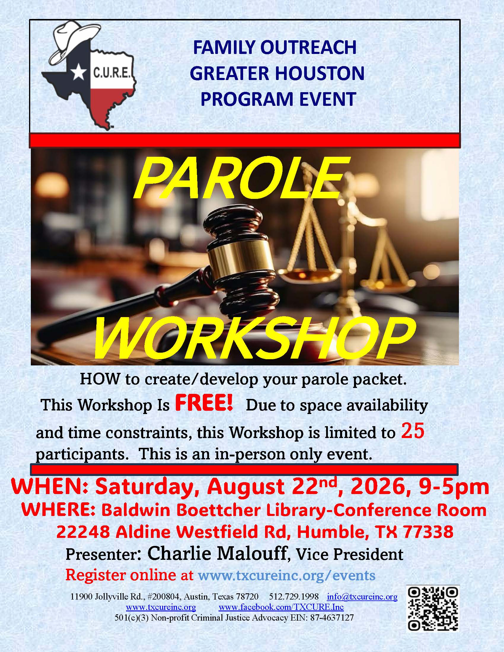 PAROLE WORKSHOP- HUMBLE 6-11-26
