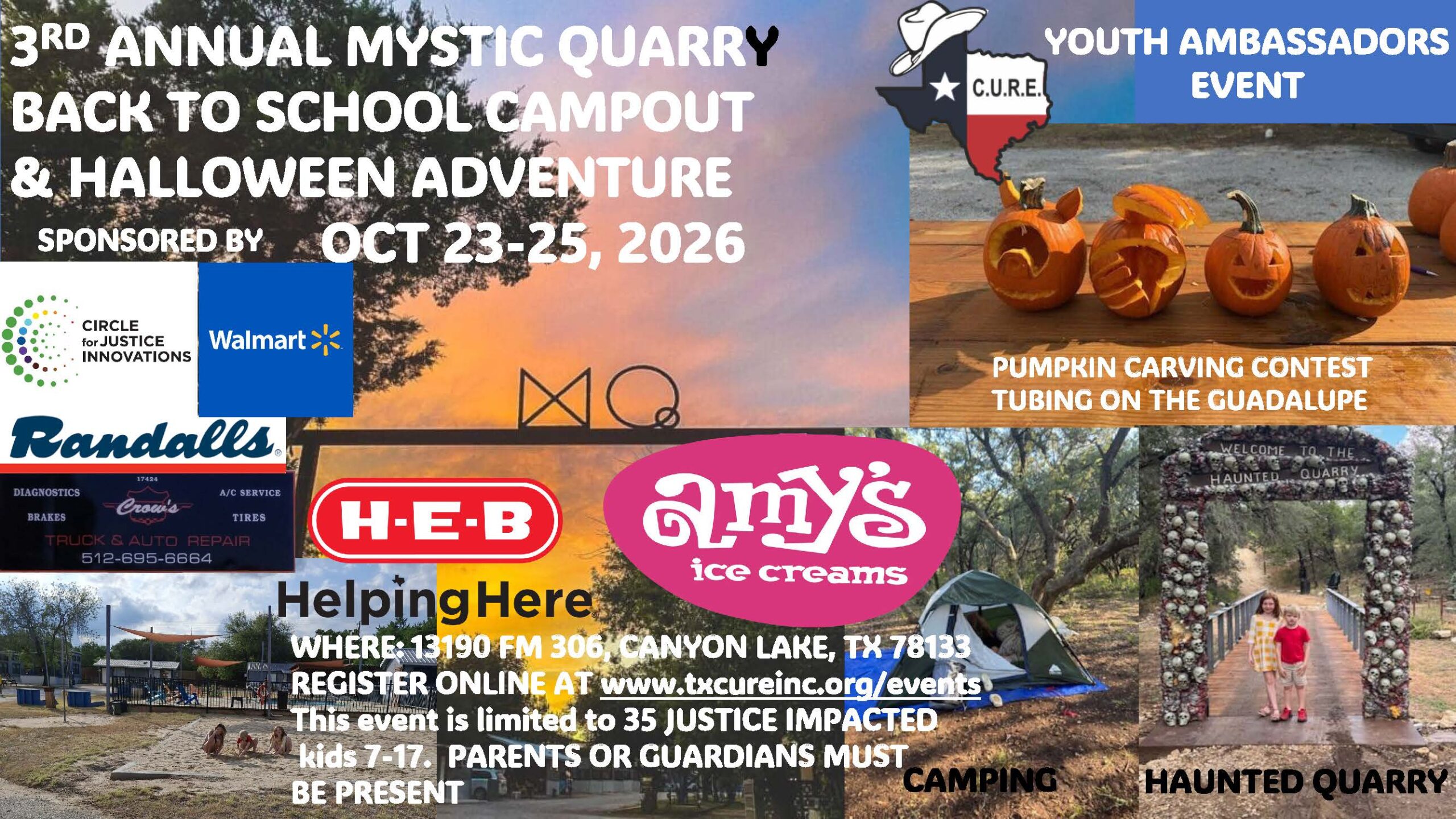 3rd ANNUAL MYSTIC QUARRY BACK TO SCHOOL CAMPOUT